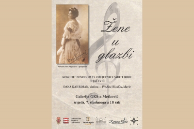 Pozivate se na koncert &#039;Žene u glazbi&#039;  povodom 95-godišnjice smrti Dore Pejačević