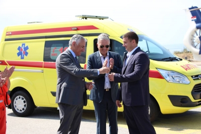 Župan Dobroslavić uručio ključeve novih vozila Hitne pomoći ravnatelju Luliću, prigodno obilježen početak medicinskih letova helikopterom MUP-a
