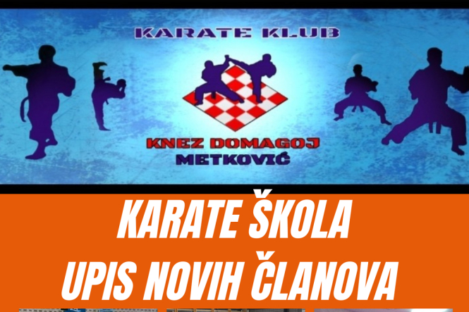 Karate klub Knez Domagoj Metković vrši upis u karate školu